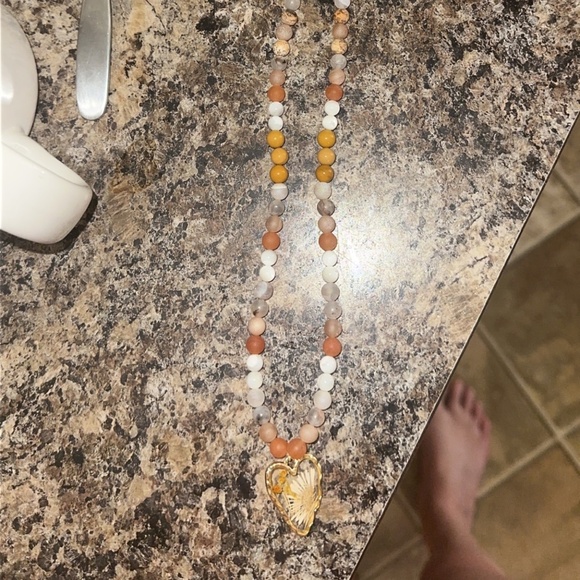 Sunflower Sunrise Necklace(Orange Aventurine, Picasso Jasper and Mookaite) - Picture 1 of 2